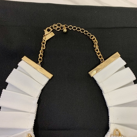 INC Crystal & White Stone Ribbon Choker Necklace - Picture 7 of 15